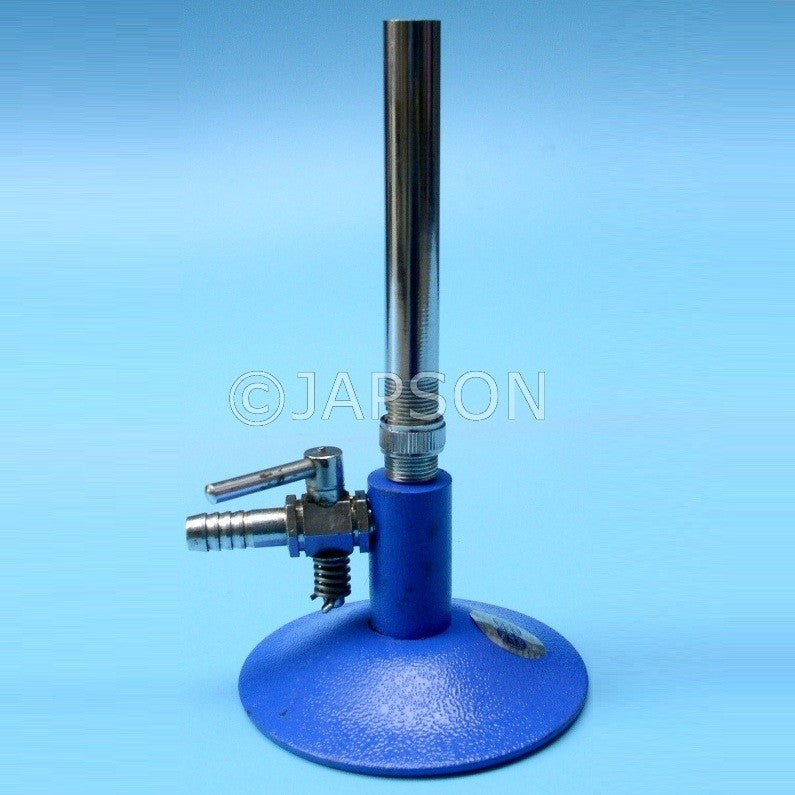 Bunsen Burner with a Gas Regulator (Stop Cock), Brass Pipe Bunsen Burner with a Gas Regulator (Stop Cock), Brass Pipe